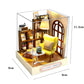 3D Wooden Puzzle Miniature Doll House Assembly Building Model Room Bedroom Decoration With Furniture Lighting Dollhouse Gifts