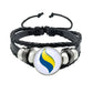 Mega Stone Key Chain Anime Peripheral Creativity Exquisite Fashion Black Leather Rope Buckle Key Chain Trend