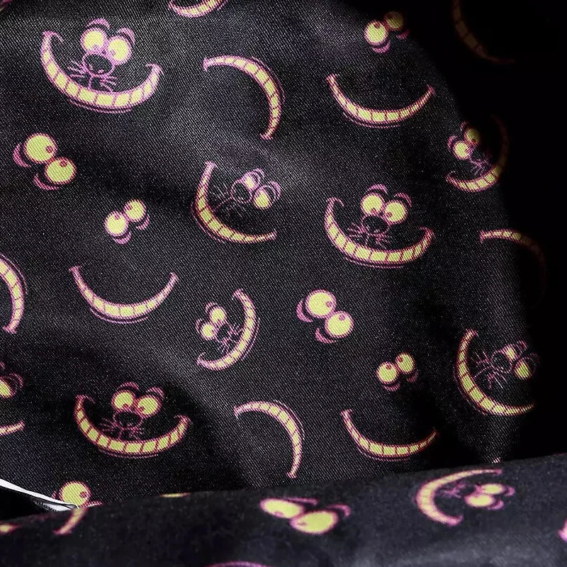 Loungefly Alice in Wonderland Cheshire Cat Mini Backpack Wallet Snap Flap Bifold