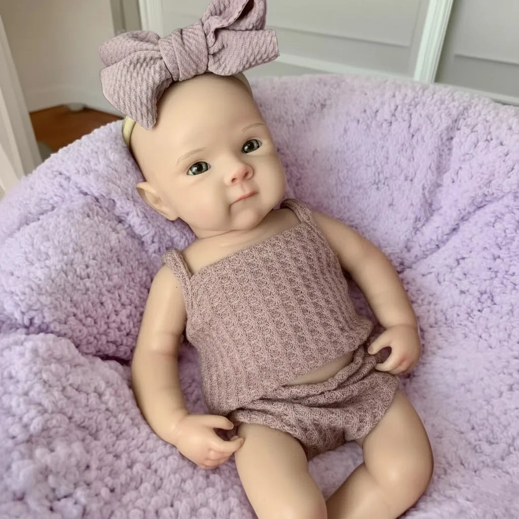 13Inch Waterproof Bettie Reborn Silicone Doll With 2 Sets Outfits Handmade Paint Skin Soft Touch Silicone Doll