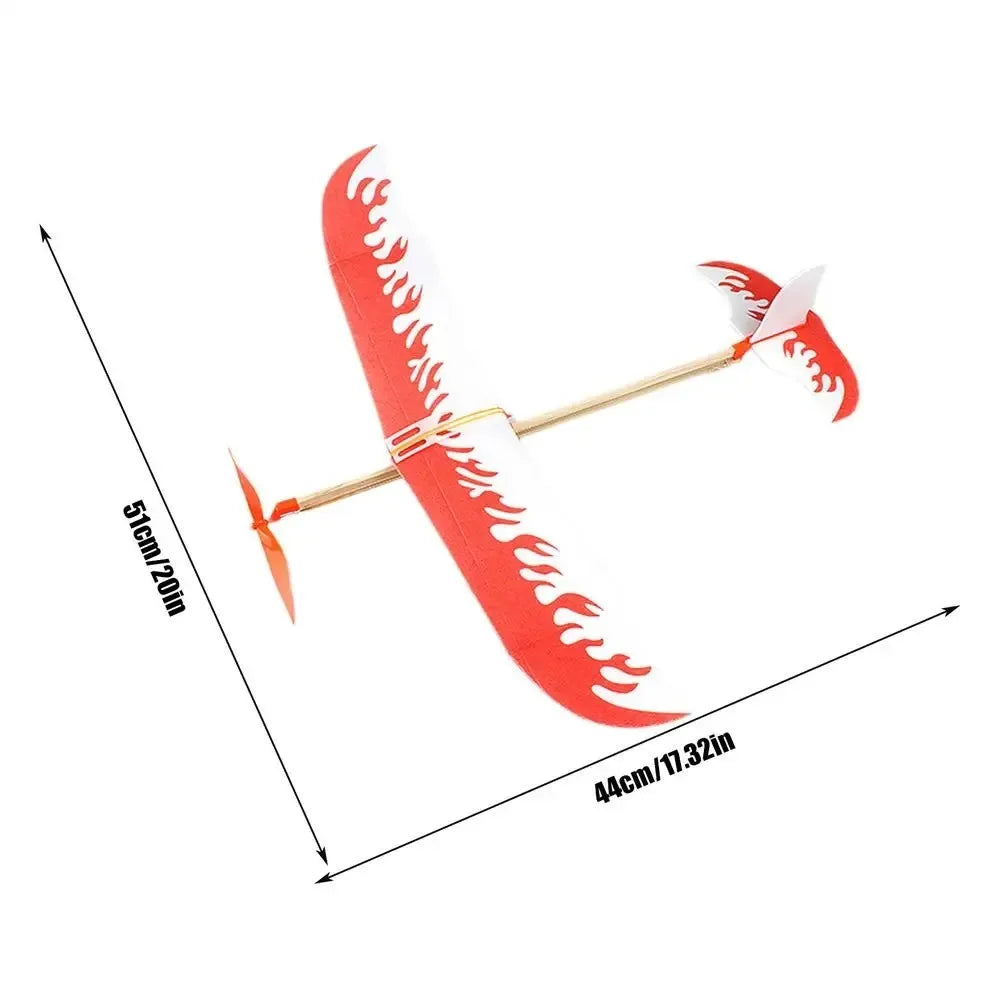 Rubber band airplane powered glider airplane set small ornaments flying games playing children, students and adults outdoor spor
