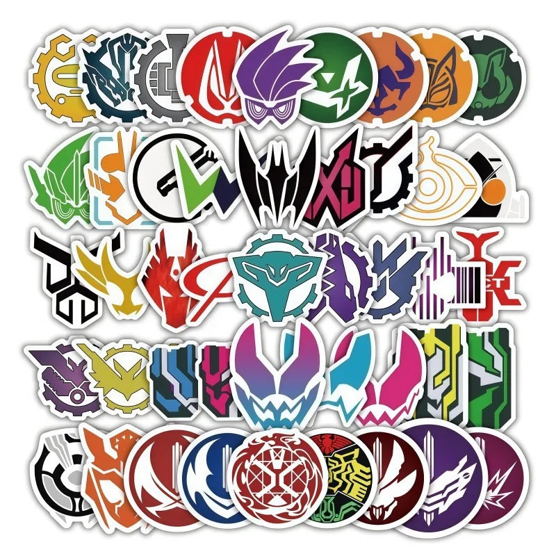 60pcs Kamen Rider logo stickers creative Masked Rider DIY for decorating suitcases mugs notebooks desktops walls graffiti toys