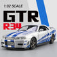 1:32 GTR R34 SKYLINE Fast Alloy Simulation Car Model Diecasts & Toy Vehicles And Furious Cars Decoration Toys gift for collectio