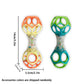 Baby Teether Rattle & Shake Barbell Toy, Ages 3 Months and Up(Random Color）