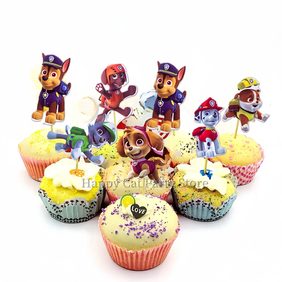PAW Patrol Cake Topper Dog PAW Party Happy Birthday PAW Patrol Cupcake Decoration Baking DIY Supplies PAW Patrol party Favors