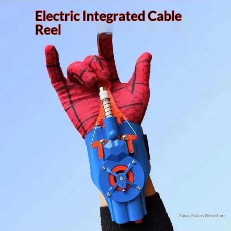 Electric Auto Retractable Spider Web Shooter Wrist Mounted Web Launcher Novelty Cosplay Prop For Adult Hero Role Play Anime Toys