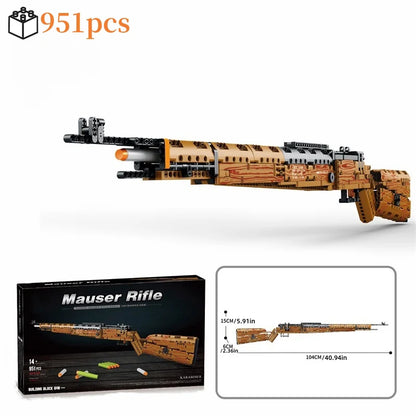 Technical Karabiner 98K Ideas Design Building Blocks Model Educational Toy Birthday Christmas Halloween Gifts