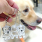 Adorable Cat Hair Storage Pendant Keychain Transparent Cat/Dog Hair Storage Container for Pet Lover DIY Pet Memorial Keychain