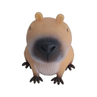Mini Capybara Pinch Statue Stretchable Squeeze Fidget Capybara Figurines Soft Cartoon Animal Figure Home Decor Creative Gift