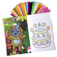 Cartoon Art Sticker Book DIY Handmade Foil Art and Crafts Coloring Books Painting Drawing Craft Toys for Children Gift