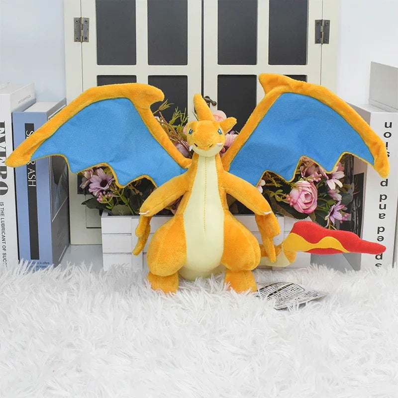 Evolution Mega Charizard Y Plush Toy Doll Pocket Monster Anime Dragon Stuffed Toy Soft Peluche Animals Gift Kids