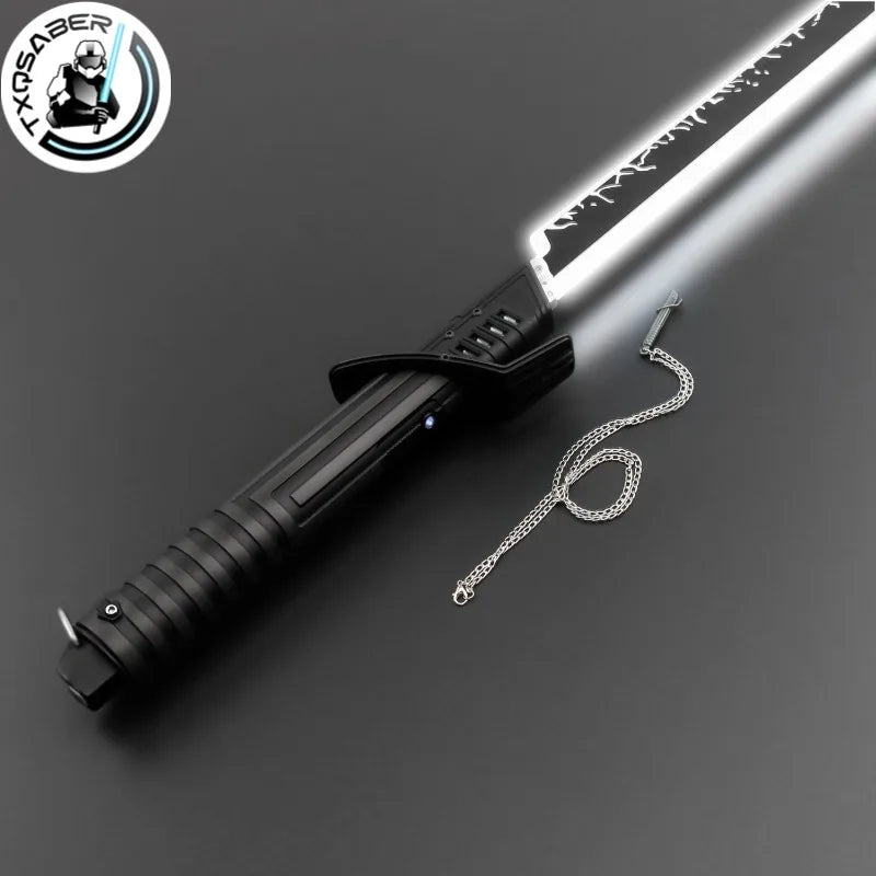 TXQSABER Dark Saber Smooth Heavy Dueling Lightsaber Proffie 2.2 Board with SD Card FOC Volume Adjustment Jedi Sword Toys