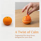 3D Printed Twisty Fidget Citrus with Smooth Rotation Realistic Orange  with Sliding Slices Desk Ornament Deformation Ball
