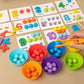Clip Beads Wooden Toy Kids Sorting Bowl Toddler Learning Activities Fine Motor Skills Toy Preschool Early Educational Montessori