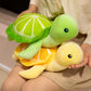25/35CM Cartoon Simulation Anime Little Lemon Turtle Stuffed Animal Plush Doll Cute Turtle Soothing Kids Sleeping Toys Handmade