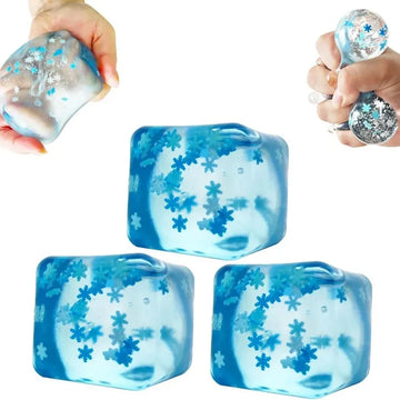Squishy Ice Cube Stress Relief Ball Sensory Fidget Toys for Autism ADHD Anxiety Relief for Adults Easter Christmas Gift