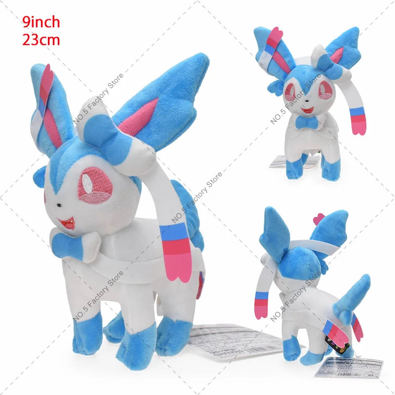 14 Style Standing Eevee Plush Toy Pokemon Shiny Umbreon Vaporeon Jolteon Flareon Espeon Leafeon Stuffed Doll Peluche Gift