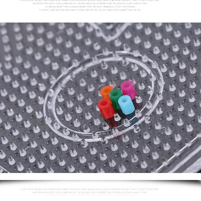 4PCS 2.6mm/5mm Fuse Beads Transparent Big Square Pegboards Ironing Beads Boards DIY Material Template Melting Beads Pegboard