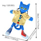 New 30cm Pete the Cat Plush Doll Pizza Party Soft Plush Blue Cat Stuffed Animal Toy Super Soft Pete Kitty