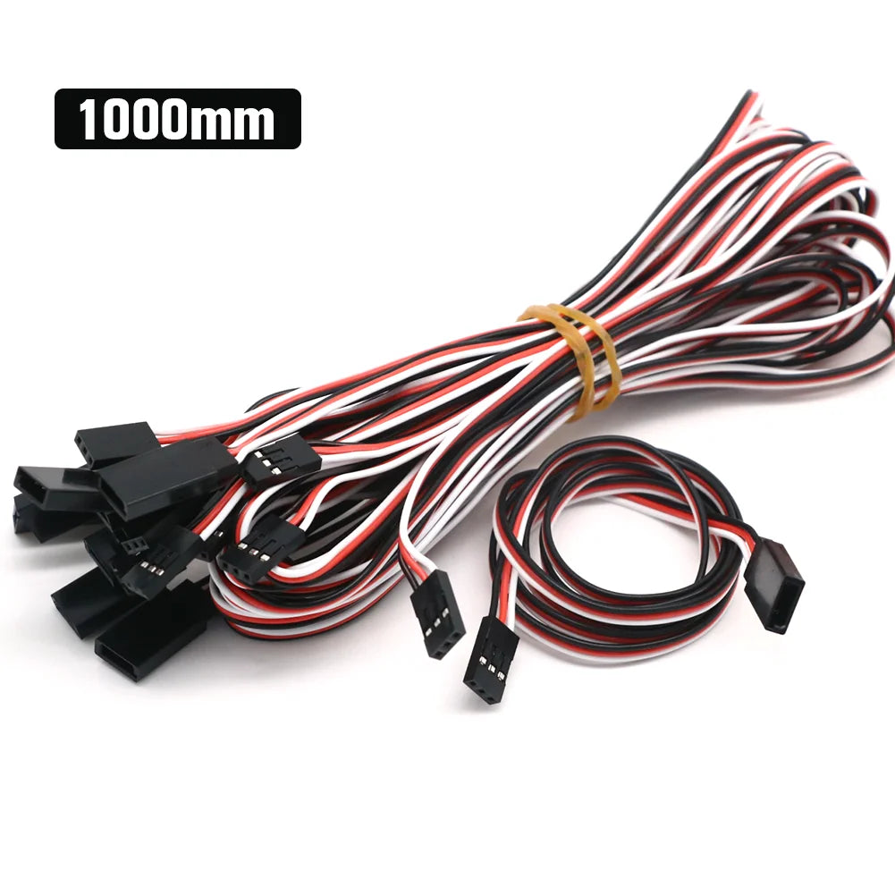 10pcs 100mm/150mm/200mm/300mm/500mm RC Servo Extension Cord Cable Wire Lead JR For Rc Helicopter Rc Drone