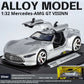 1:32 Visinn GT Alloy Supercar Diecast Metal Model Fast Furious Vehicle Sound Light Collection Kid Toy Gifts Interior Decoration