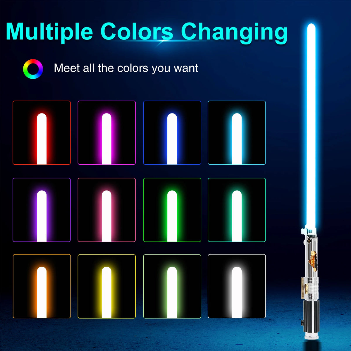 TXQSABER Anakin Lightsaber SNV4 Pixel Soundboard Smooth Swing Metal Crystal Handle With LED Strip Blade Skywalker Replica Toys