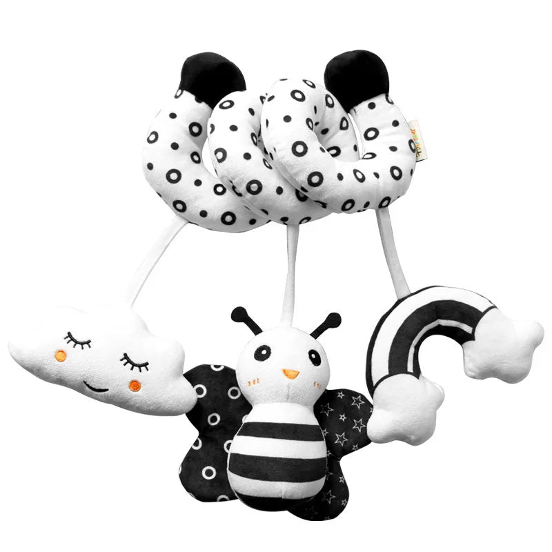 Car Seat Toys Infant Color Elephant Stroller Stretch Spiral Activity Baby Hanging Toys for Crib Mobile Newborn Sensory Toy Gifts