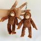 Soft 20cm Gorilla Pendant Orangutans Monkey Plush Doll Pendant Stuffed Animal Key Ring Girl