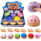 Simulation Dumpling Squishy Squeeze Fidget Toy Soft SlowRebound Stress Relief Ball with Bamboo Steamer Box Anti-Stress Toy ﻿
