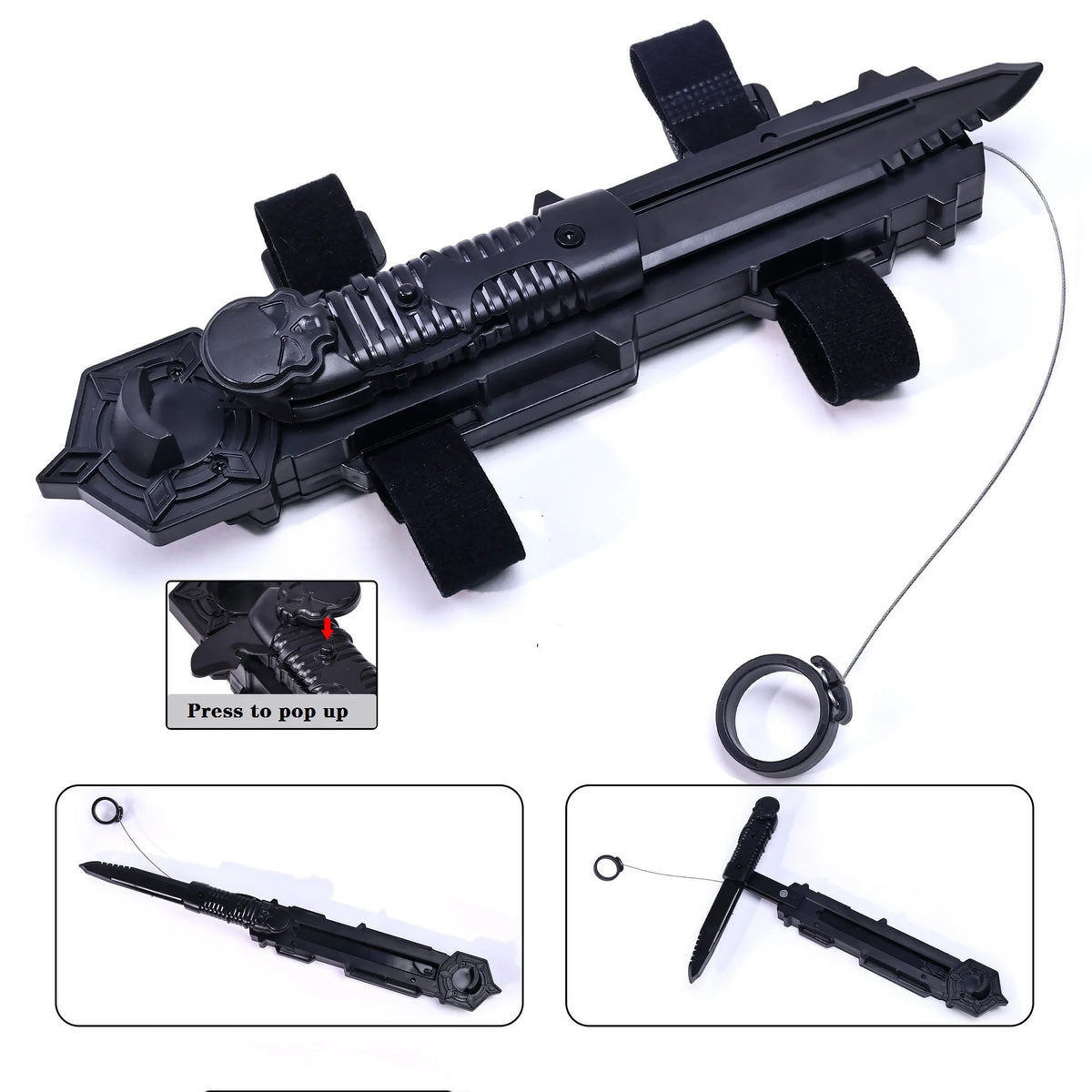 Assassin's Sleeve Sword Retractable Rotatable Hidden Blade Toy Child Toy Interactive Cosplay Props Game Toy Party Gift
