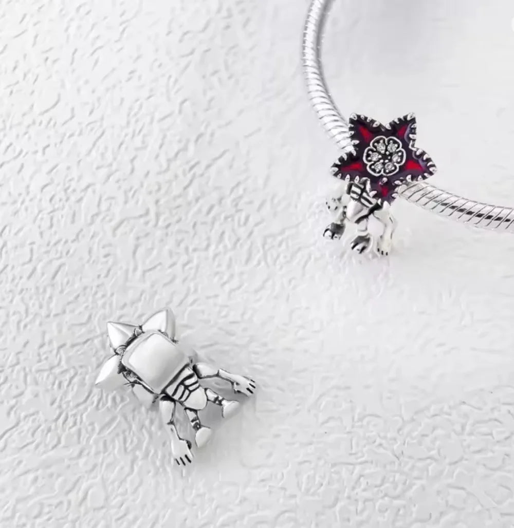 New Red Monster Flower Charm Bracelet 925 Sterling Silver Beaded DIY 2026 Trendy Fine Jewelry Adjustable Hypoallergenic