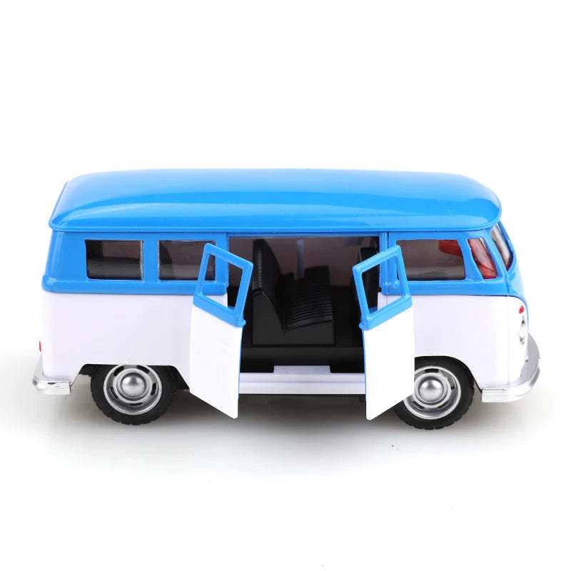 (bagged)1:38 Classical T1 Bus, Alloy Model Car, Simulated vehicle, children's alloy car, boy's toy model, car ornaments