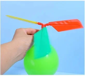 5PCS Propeller Balloon Helicopter DIY Flying Toy With Whistle Outdoor Activity Party Ornament Festival Present