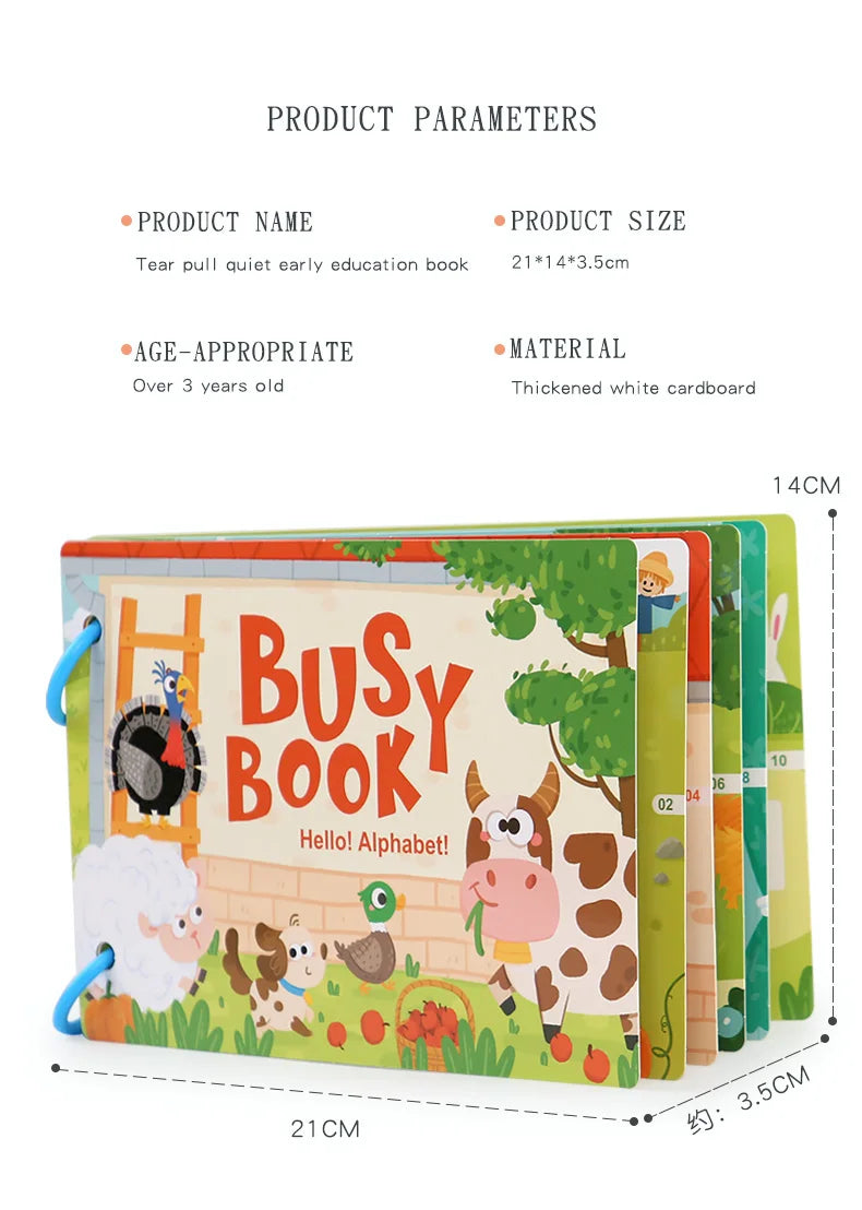 New Montessori Scene Stickers for Children DIY Hand-on Puzzle Reusable Books Cartoon Learning Cognition Toys for Kids Gift