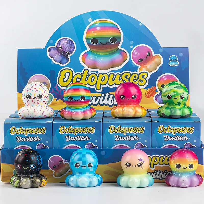 12pcs/Set Simulation Food Squishy Hamburger Fries Capybara Axolotl Squeeze Toy Stress Relief Decompression Toys