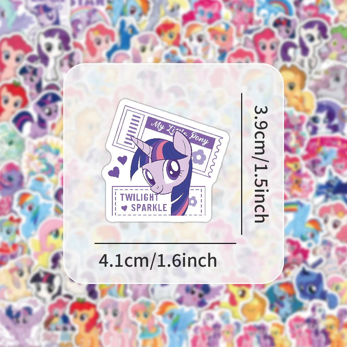 103Pcs My Little Pony Stickers Cute Cartoon Waterproof Vinyl Decals DIY Decor for Water Bottle Laptop Luggage Phone Case Sticker