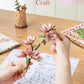 Rolife Wooden 3D Puzzle Sakura Artificial Flower DIY Model Building Kit for Bookshelf Decor Valentine's Day Mother's Day Gift
