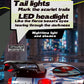 1:24 Scale 4WD Drift RC Car 2.4G Remote Pearl Finish Large Tail Fin Replaceable Racing Drift Wheel Front Rear LED Light Toy Car