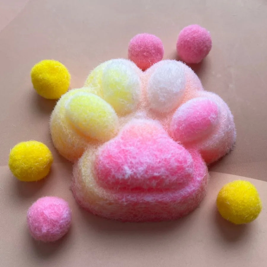 New Cat Paw Mochi Taba Squishy Fidget Toy Cute Cat Paws Toys Slow Rebound Decompression Toy Super Soft Reduce Stress Toy Gifts ﻿