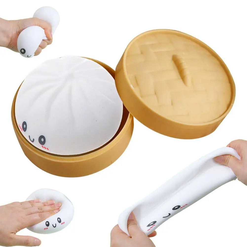 Giant Size Steamed Bun Squeeze Toy Glitter Simulated Food Dumpling Squishy for Office Desk Decor Fun Birthday Party Favors