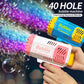 40 Hole bubble toys Launcher Handheld Portable Electric Automatic Bubble Gun Party Birthday Gift Toy(without Bubble Water)