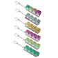 Keyboard Fidget Toys LED Crystal Keycap Keychain Stress Relief Fingertip Gadget Decompression Toys Clicker Fidget Toy
