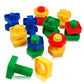 5 Set Screw Building Blocks Nut Shape Match Puzzle Toys For Gift Shape Color Recognize Educational Toys