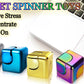 Metal Cube Rotating Fingertip Gyroscope Fidget Anti Stress Toys Adult Office Home Travel Portable Spinner Toys Christmas Gifts