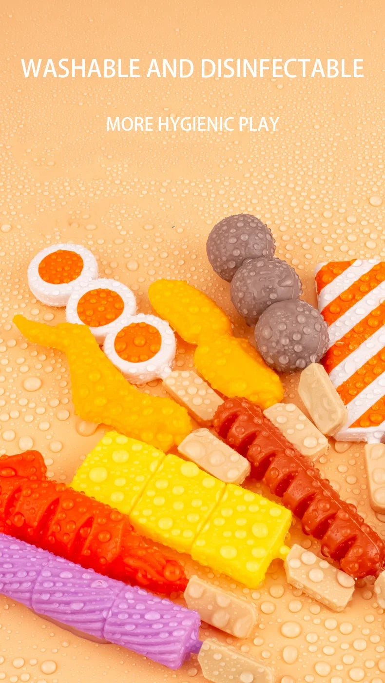 Baby Dress Up Kitchen Toys BBQ Set Kids Simulated BBQ Cookware Cooking Simulated Food Cosplay Educational Gift Toys