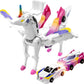 Hotfree Magnetic Dinosaur Transformer Car Toy, 2-in-1 Magnetic Cars That Transform into Flying Dragon Deer and Unicorn, Automatic Collision Transforming Toy, Fun STEM Toy Birthday Christmas Gift for Boys & Girls