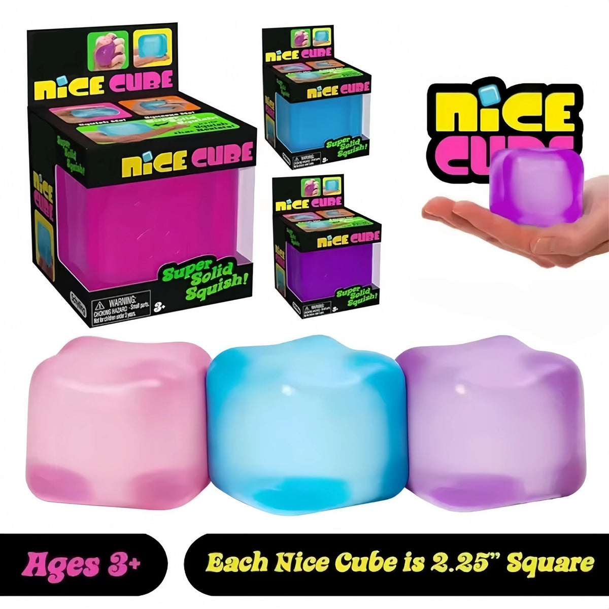Nice Cube, Ice Cube Squishies Toys, Durable, Slow-Rebound Fingertip Exquisite Spherical Ice Cube With Box, Non-Sticky Desk Toy For Relaxation & Focus For Adult, Classroom Prizes, Novelty Gift for Kids and Adults, Christmas/Ha