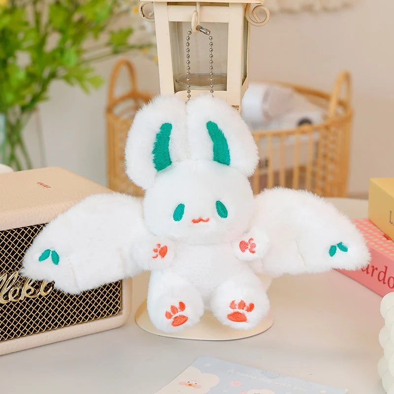 15cm Kawaii Bat Rabbit Plush Toys Cute Bat Rabbit Plush Pendant Keychain Backpack Decor Plushies Stuffed Animals Doll Kids Gift