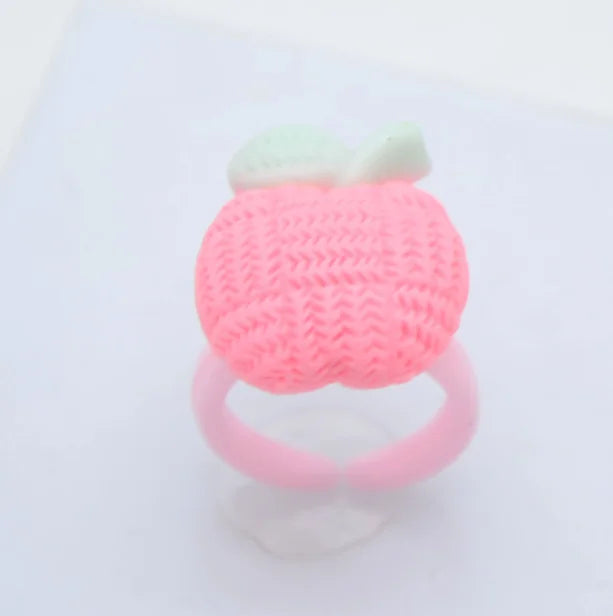 36Pcs Resin Cartoon Ring Set Flower Shape Adjustable Decorative Rings Multi Style Leisure Daily Matching Accessory Ornament