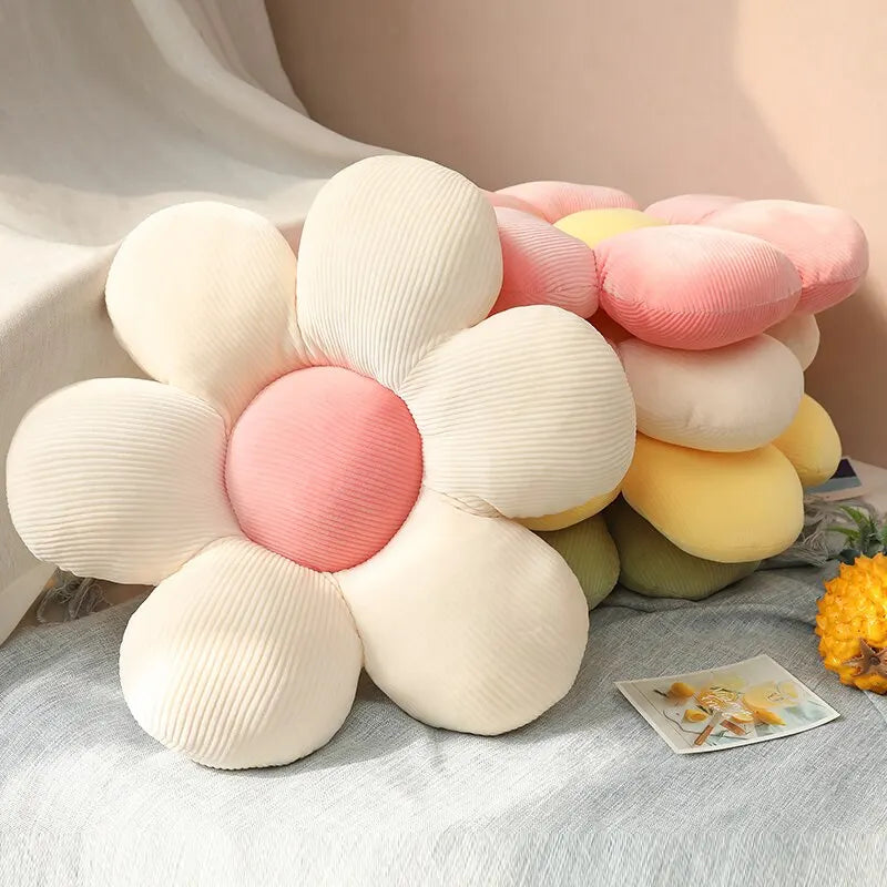 35CM Colorful Flowers Plush Pillow Plant Petal Cushion Stuffed Toys Home Decor Gift